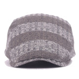 Unisex,Knitted,Stripe,Beret,Knitting,Buckle,Adjustable,Paper,Newsboy,Cabbie,Gentleman