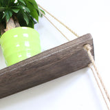 Brown,Wooden,Storage,Hanging,Plant,Flower,Shelf,Decor