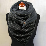 Women,Cotton,Thick,Winter,Outdoor,Casual,Stripes,Lattices,Pattern,Scarf,Shawl
