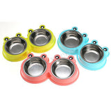 3Colors,Shape,Water,Container,Stainless,Steel,Feeder