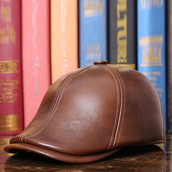 Vintage,Genuine,Leather,Baseball,Outdoor,Windproof