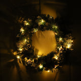 White,Cones,Christmas,Wreath,Colored,Balls,Christmas,Flower,Christmas,Ornaments,Green,Tinsel,Party,Decorations