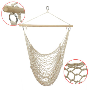 Portable,Outdoor,Swing,Cotton,Hammock,Chair,Wooden,Hanging,Chair,Garden,Patio,Porch