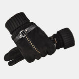 Leather,Velvet,Thick,Screen,Touchable,Riding,Driving,Motorcycle,Windproof,Gloves