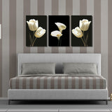 Miico,Painted,Three,Combination,Decorative,Paintings,Botanic,White,Flower,Decoration