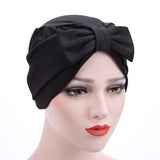 Women,Satin,Bowknot,Beanie,Solid,Elegant,Outdoor,Casual,Turban