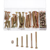 Suleve,MXZS2,100Pcs,Plated,Socket,Furniture,Screw,Barrel,Assorted