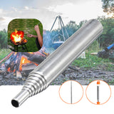 Stainless,Steel,Bellows,Telescopic,Collapsible,Blower,Campfire,Camping,Picnic