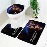 Bathroom,Merry,Christmas,Decoration,Style,Floor,Covered,Toilet,Shower,Curtain