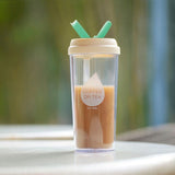 Double,Large,Capacity,Thermos,Straw,Plastic,Office
