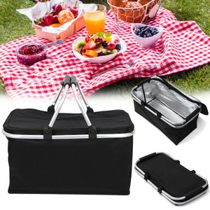 Large,Folding,Picnic,Camping,Insulated,Cooler,Hamper,Storage,Basket