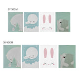 Modern,Nordic,Rabbit,Polar,Animal,Unframed,Canvas,Painting,Prints,Poster,Cartoon,Pictures,Livingroom,Decor