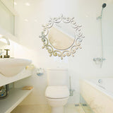 Round,Flower,Mirror,Tiles,Kitchen,Sticker,Stick,Decal,Bedroom,Decor