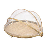 Bamboo,Bread,Basket,Storage,Display,Basket,Cover,Dustproof,Dishes,Fruit