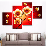 Modern,Abstract,Paintings,Flowers,Decor,Canvas,Frame