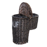 Wicker,Handwoven,Stair,Storage,Basket,Baskets,Container,Carry,Handle