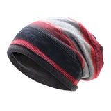 Womens,Outdoor,Winter,Stripes,Beanie,Scarf,Cashmere,Bonnet