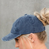 Women,Breaking,Solid,Color,Fashion,Hollow,Ripped,Washed,Denim,Baseball