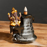 Backflow,Incense,Burner,Ceramic,Waterfall,Smoke,Lucky,Elephant,Incense,Burner,Holder,Decor,Office,Ornament,Incense,Cones