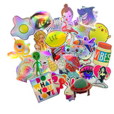 28pcs,Cartoon,Colourful,Reflection,Laser,Stickers,Suitcase,Skateboard,Laptop,Luggage,Sticker