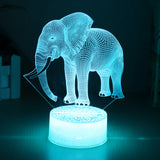 Elephant,Model,Remote,Control,Touch,Switch,Acrylic,Colors,Colorful,Light,Christmas,Decorations