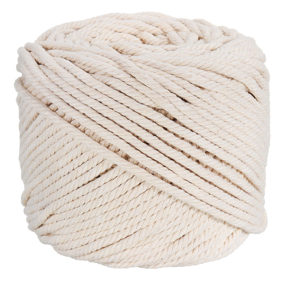 4mmx100m,Natural,Beige,Cotton,Twisted,Craft,Macrame,Woven,String,Braided