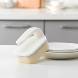 Jordan&Judy,Three,Layers,Sponge,Tiles,Brush,Cleaning,Brush,Scouring,Detachable,Kitchen,Cleaner,Foaming,Brush,Handle,Replacement
