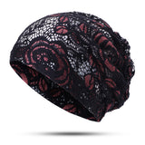 Women,Flower,Hollow,Beanie,Ethnic,Turban,Chemo