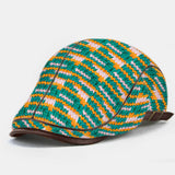 Collrown,Contrast,Color,Stripe,Pattern,Casual,Youth,Winter,Knitted,Forward,Beret
