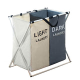 Foldable,Dirty,Laundry,Basket,Organizer,Printed,Collapsible,Three,Laundry,Hamper,Sorter,Laundry,Storage,Baskets,Large