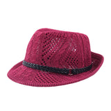 Women,Summer,Outdoor,Breathable,Leather,Crimping,Panama
