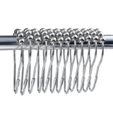 12Pcs,Stainless,Steel,Shower,Curtain,Hooks,Rings,Bathroom