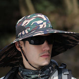 Bucket,Waterproof,Breathable,Sunshade,Camouflage,Oversized,String,Outdoor,Fishing,Climbing