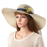 Women,String,Foldable,Flower,Sunscreen,Bucket,Straw,Outdoor,Casual,Travel,Beach,Floppy