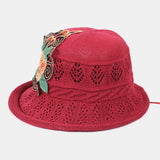 Women,Printed,Hollow,Straw,Breathable