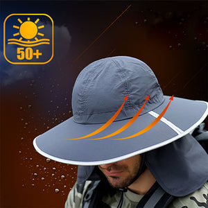 Nylon,Detachable,Outdoor,Fishing,Climbing,Protection,Broad,Visor,Bucket,Adjustable,String