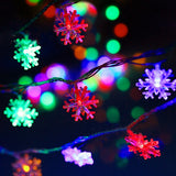 Christmas,Snowflake,Flashlight,String,Festival,Wedding,Decoration,Waterproof,Battery,Powered