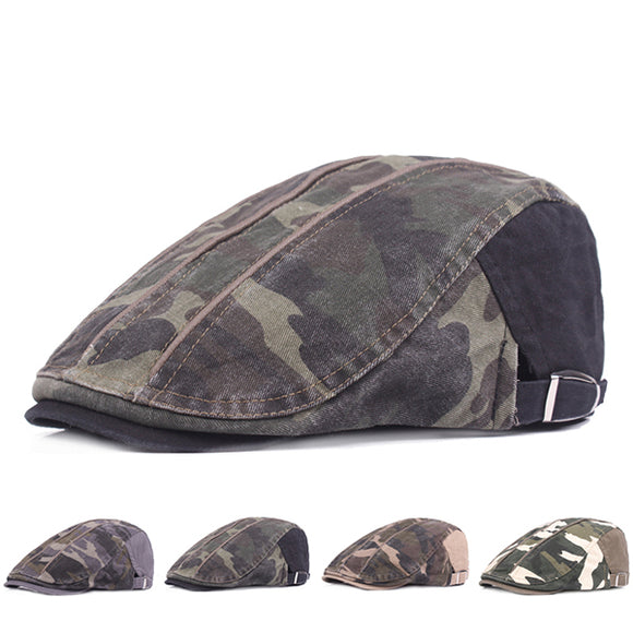 Men's,Camouflage,Cotton,Beret,Summer,Outdoor,Sunshade,Peaked,Forward,Adjustable