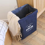 Foldable,Laundry,Baskets,Collapsible,Hamper,Denim,Storage