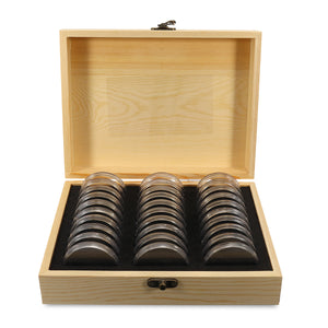 Display,Holder,Storage,Wooden,30Pcs,51.5mm,Round,Certified,Capsules
