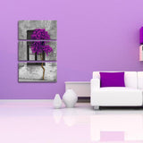 Miico,Painted,Three,Combination,Decorative,Paintings,Purple,Decoration