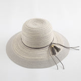 Women's,Stitching,Elegant,Seaside,Holiday,Sunshade,Woven,Straw