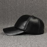 Leather,Baseball,Adjustable,Winter,Black,Trucker,Snapback