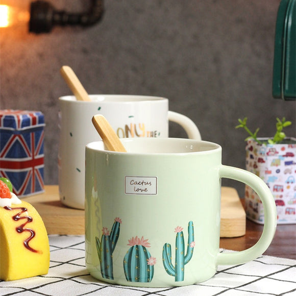 Creative,Ceramic,Coffee,Water,Cactus,Pattern,Durable
