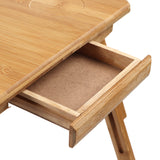 Foldable,Bamboo,Laptop,Table,Cooling,Holder,Table,Stand,Drawer,Table