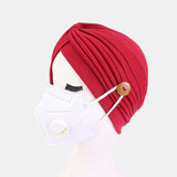 Solid,Color,Beanie,National,Style,Button,Mountable,Prevent,Strangulation,Bandana