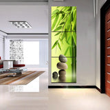 Miico,Painted,Three,Combination,Decorative,Paintings,Green,Bamboo,Decoration