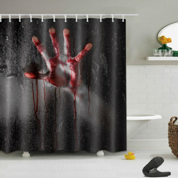 Halloween,Horror,Bloody,Hands,Waterproof,Shower,Curtains,Bathroom,Decor
