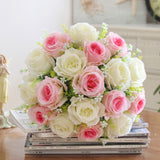 Bouquet,Artificial,Roses,Flowers,Bridal,Wedding,Decor,Supplies