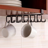 Hooks,Holder,Kitchen,Cabinet,Under,Shelf,Storage,Organizer